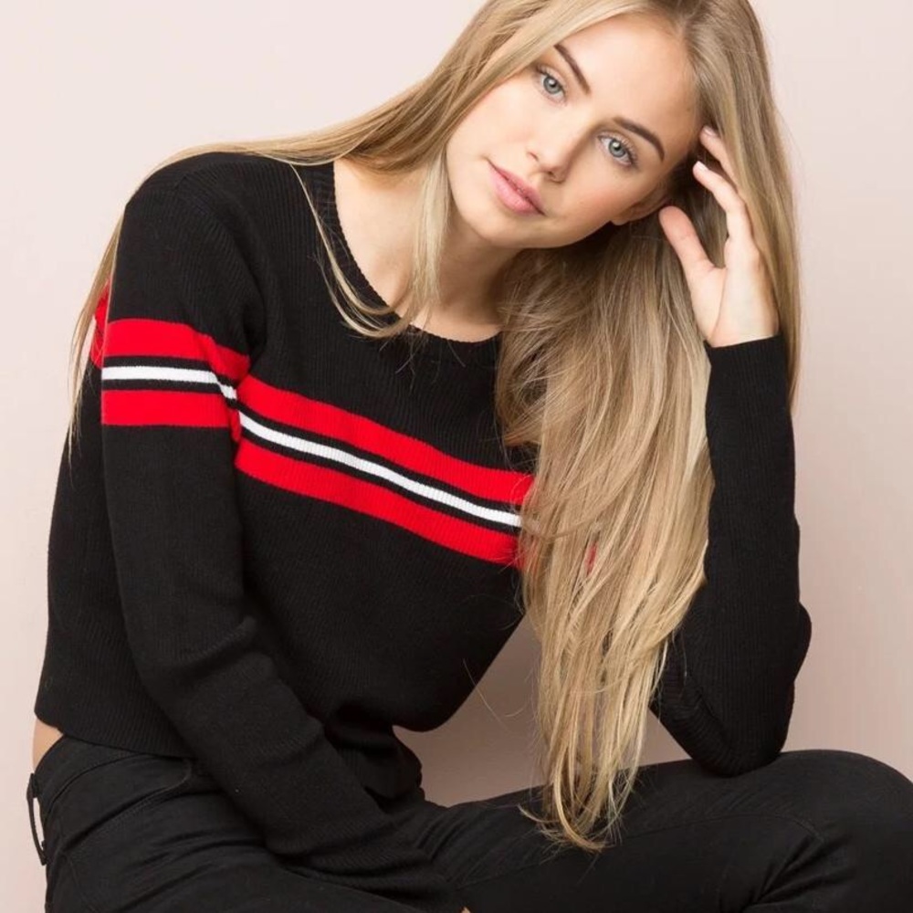 Brandy Melville Red Stripe Sweater
